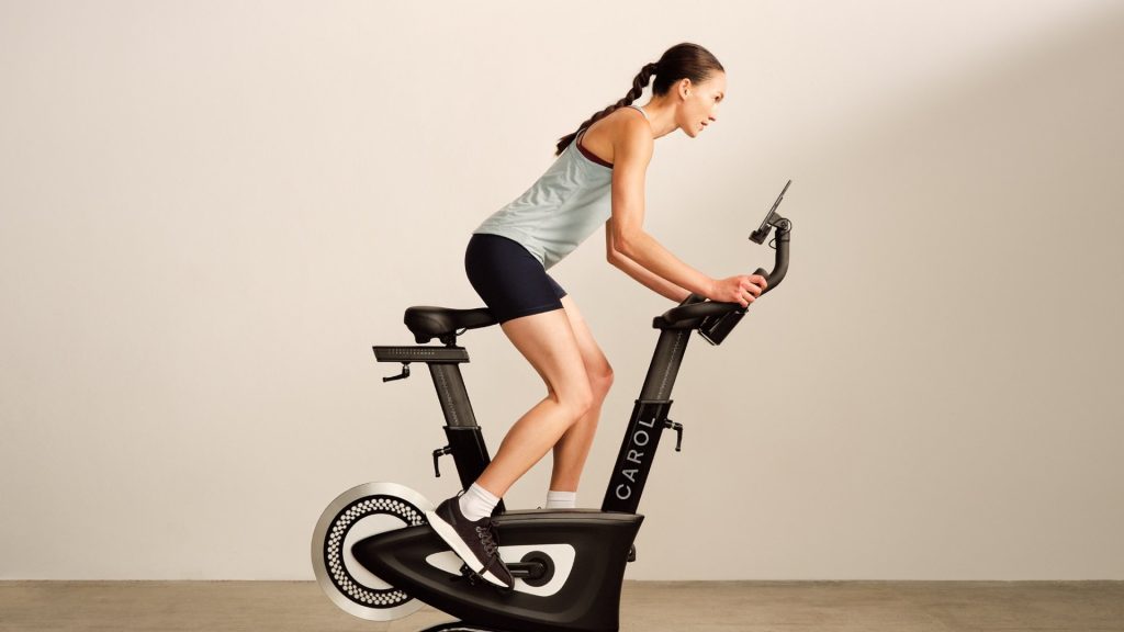 women using carol bike